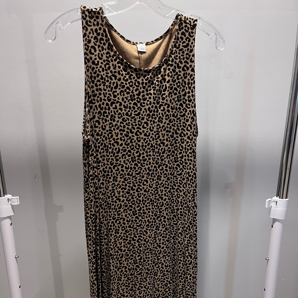 Leopard Print Sleeveless Dress